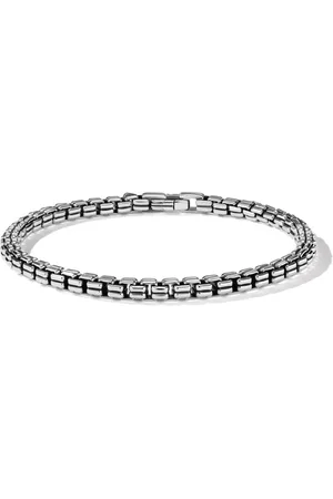 David Yurman Pulsera de cadena Double Box en plata de ley de 4mm