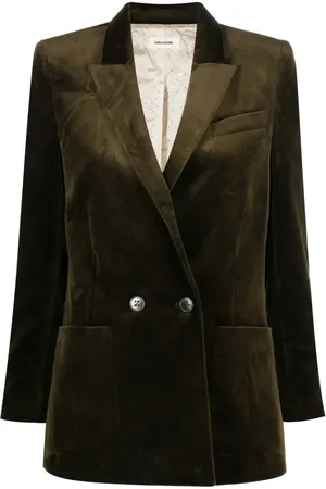 Zadig & Voltaire Blazer de terciopelo con doble botonadura