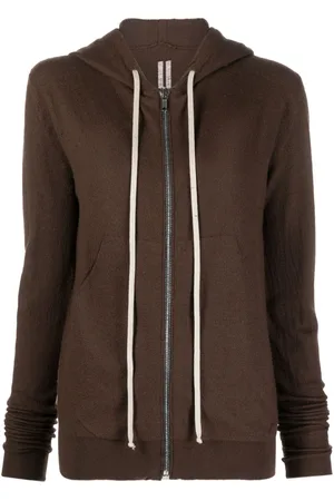 Rick Owens Hoodie de cachemira con cierre