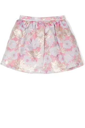 HUCKLEBONES LONDON Falda con estampado floral y pliegues