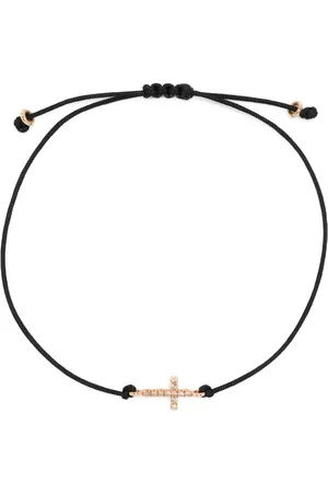 ANIL ARJANDAS Pulsera Mini Cross en oro rosa de 18kt con diamantes