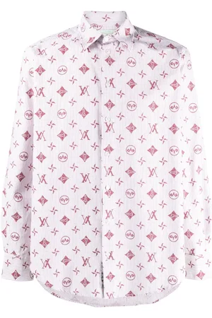 ARIES Camisa con monograma y motivo de rayas