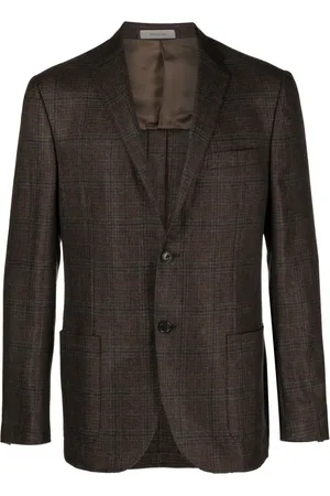 corneliani Blazer de cachemira con motivo de cuadros