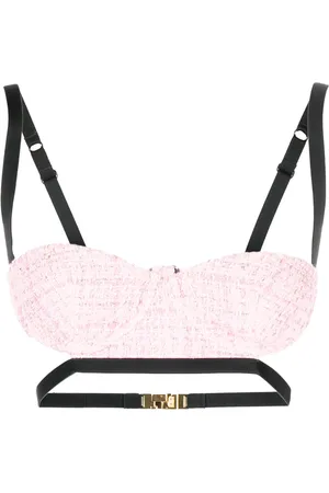 GCDS Top estilo brasier de tweed