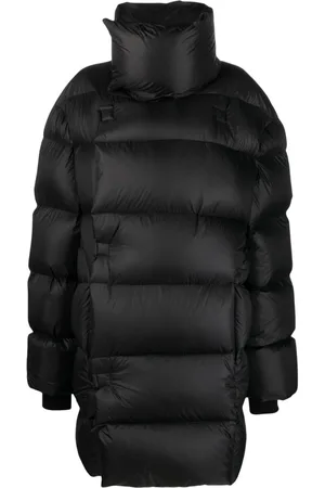 Rick Owens Abrigo capitonado con cuello de tortuga