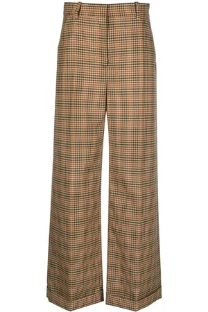 Kenzo Pantalones anchos con motivo de cuadros