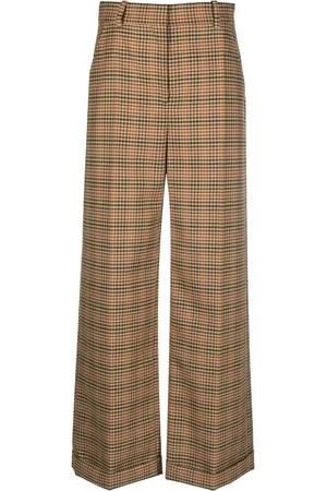 Kenzo Pantalones anchos con motivo de cuadros