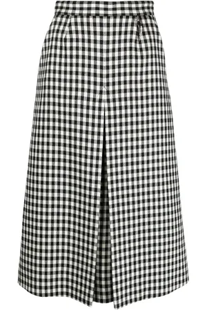 Roberto Cavalli Falda con motivo de cuadros gingham