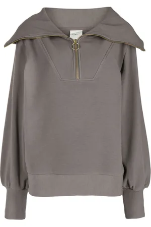 Varley Suéter de canalé con cuello oversize