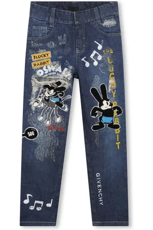 Givenchy Jeans rectos con diseño bordado de x Disney