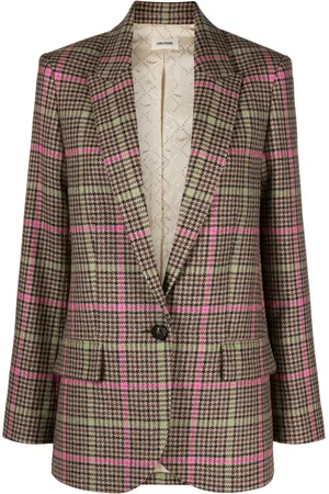 Zadig & Voltaire Blazer con botones y motivo de cuadros