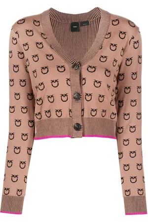 Pinko Cárdigan corto con monograma en jacquard