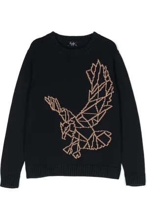 Il gufo Suéter con águila en intarsia