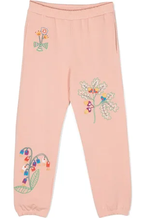 Stella McCartney Pants con bordado floral