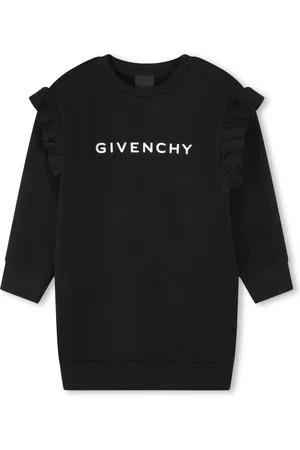 Givenchy Vestido con logo estampado y ribete de volantes