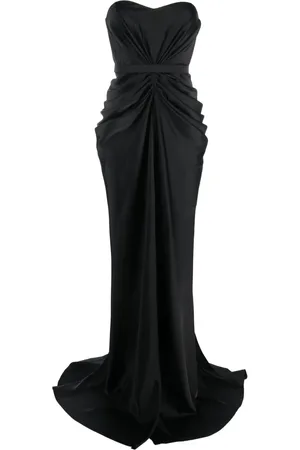 Ana Radu Vestido de fiesta estilo strapless con diseño fruncido