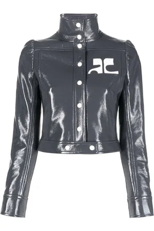 Courrèges Chamarra Reedition Vinyl con aplique del logo