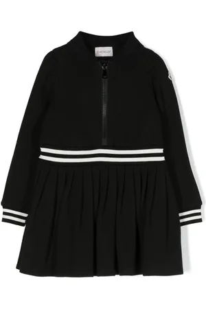 Moncler Vestido estilo playera tipo polo tejido con parche del logo
