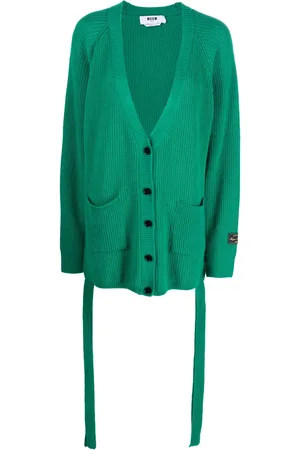 Msgm Cárdigan tejido de canalé