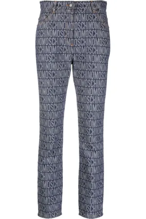 Moschino Jeans slim con logo en jacquard