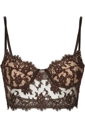 Dolce & Gabbana Vestido estilo corset con encaje floral