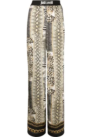 Roberto Cavalli Pantalones palazzo con animal print