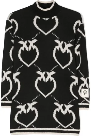 Pinko Vestido tejido en intarsia con cuello vuelto