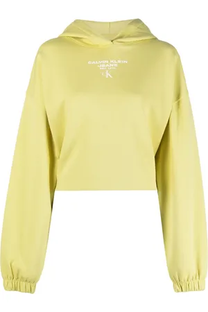 Calvin Klein Hoodie corta con logo estampado
