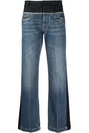 Stella McCartney Jeans rectos con diseño de dos tonos