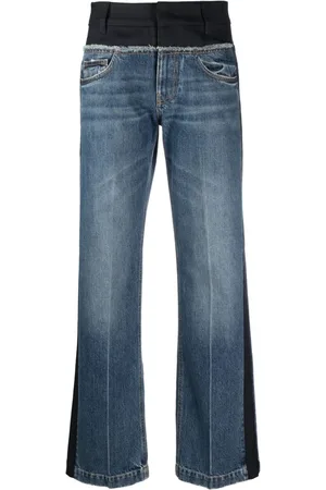 Stella McCartney Jeans rectos con diseño de dos tonos