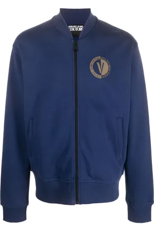 VERSACE Chamarra bomber con logo estampado