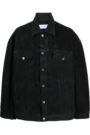 OFF-WHITE Chamarra de mezclilla con efecto lavado