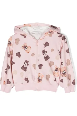 MONNALISA Hoodie con cierre y estampado gráfico