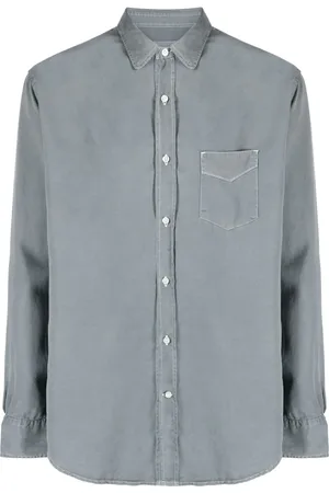 OFFICINE GENERALE Camisa manga larga con bolsillo de parche