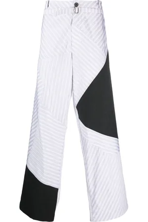 Kiko Kostadinov Pantalones anchos con panel a rayas