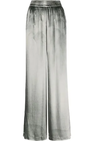 RED Valentino Pantalones palazzo con efecto de terciopelo