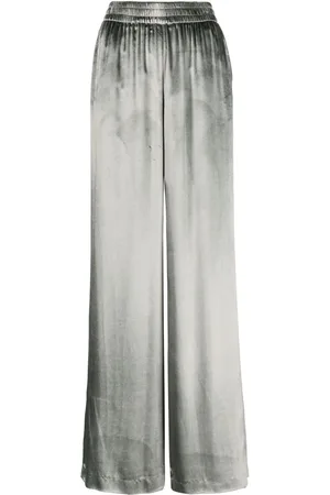 RED Valentino Pantalones palazzo con efecto de terciopelo