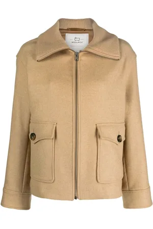 Woolrich Chamarra con cuello de canalé y cierre