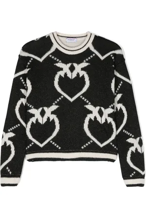 Pinko Suéter tejido con logo en intarsia