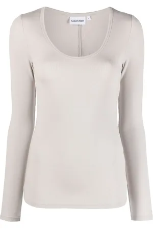 Calvin Klein Top de canalé stretch