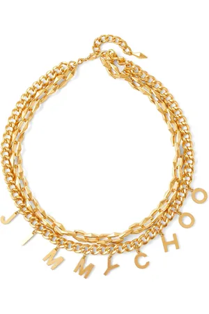 Jimmy Choo Collar de cadena con letras del logo