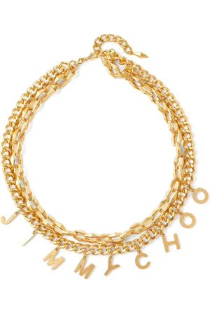 Jimmy Choo Collar de cadena con letras del logo