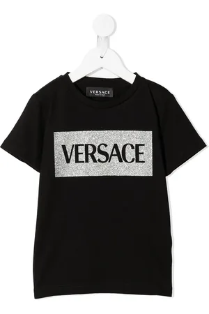 VERSACE Playera con logo de glitter