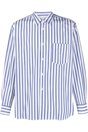 Comme des Garçons Camisa manga larga con rayas estampadas