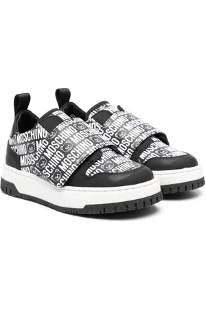 Moschino Tenis con cierre autoadherente y logo estampado