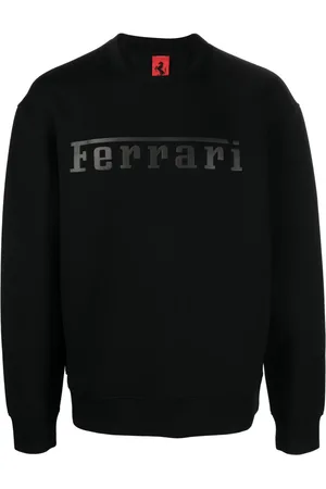 FERRARI Sudadera con cuello redondo y logo estampado