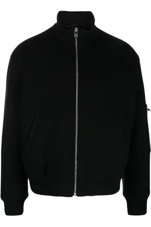 Msgm Chamarra bomber con logo estampado y cierre