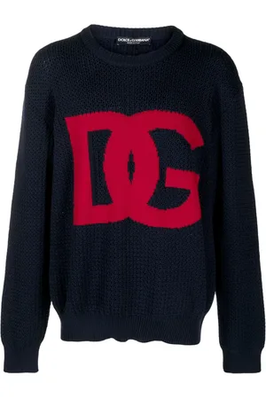 Dolce & Gabbana Suéter tejido con logo en intarsia