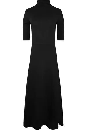 Vince Vestido midi de tejido fino con cuello vuelto