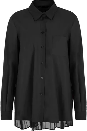 Armani Exchange Camisa con paneles plisados